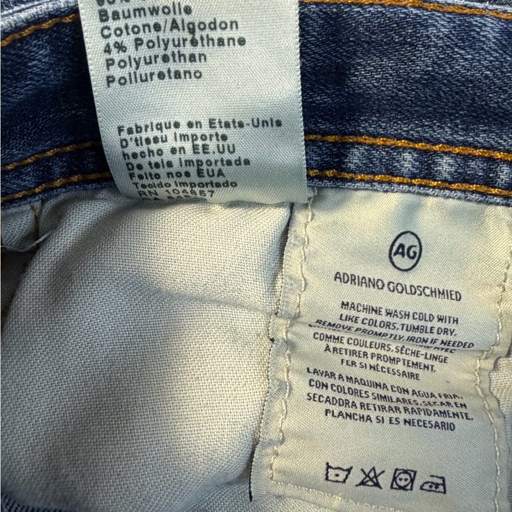 AG Adriano Goldschmied Sz 30 The Dylan Slim Skinny Jean Distressed Holes - Picture 12 of 12